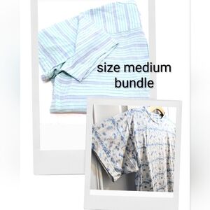 2 pc. Cotton Short Sleeve, Spring Top Bundle. Size Med.